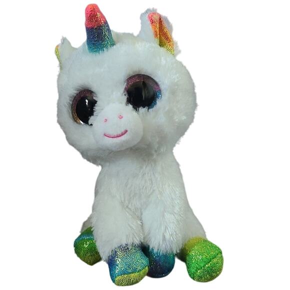 Pixy the Unicorn Beanie Boo TY Silk Plush - Picture 1 of 3